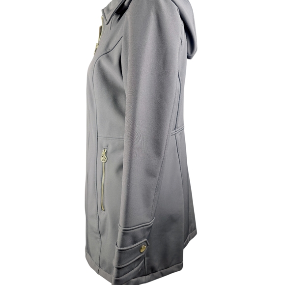 MICHAEL Michael Kors Grey Hooded Water-Resistant Tech Jacket S - Picture 6 of 14